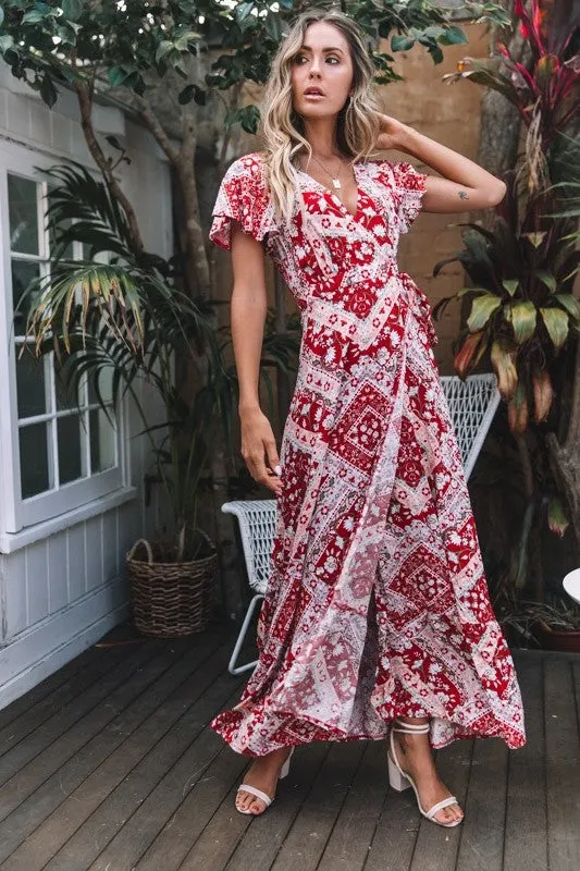 Boho Beach Wrap Dress