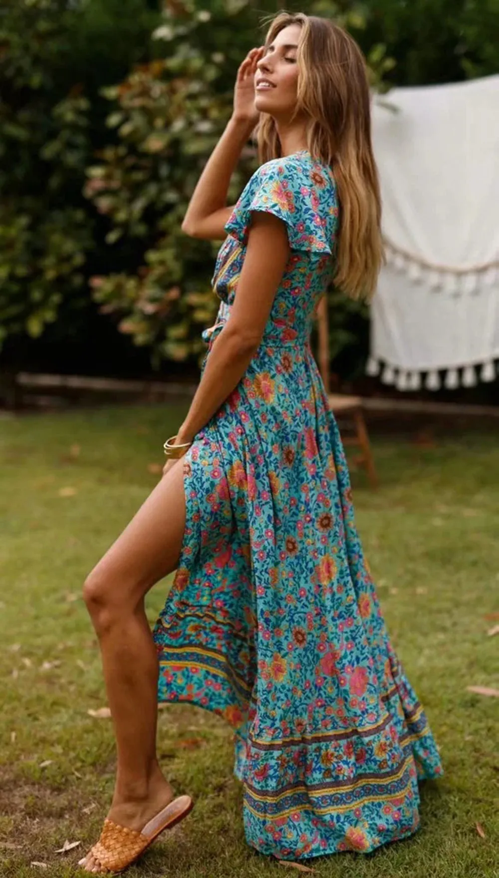 Boho Beach Wrap Dress