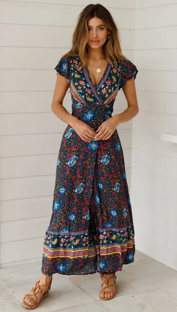 Boho Beach Wrap Dress