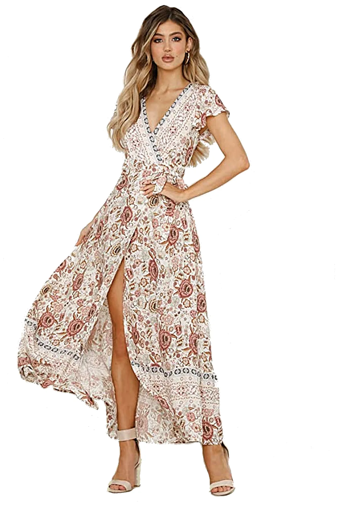 Boho Beach Wrap Dress