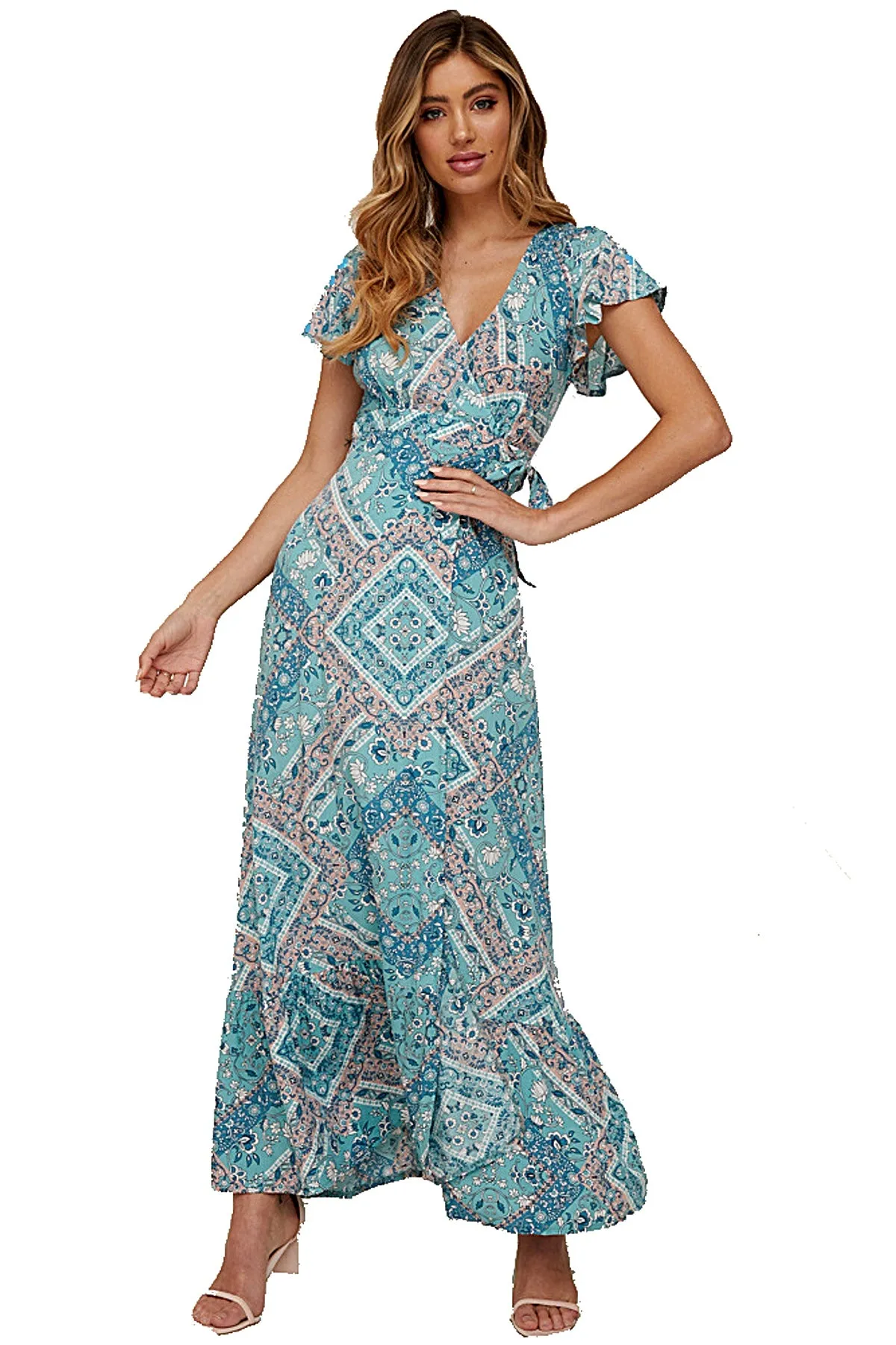 Boho Beach Wrap Dress