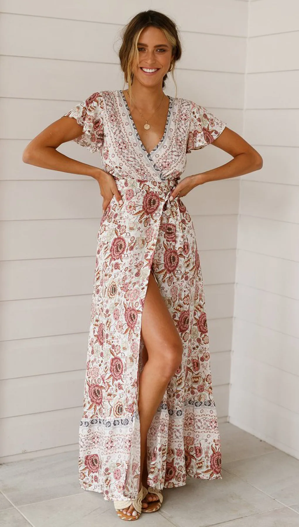 Boho Beach Wrap Dress