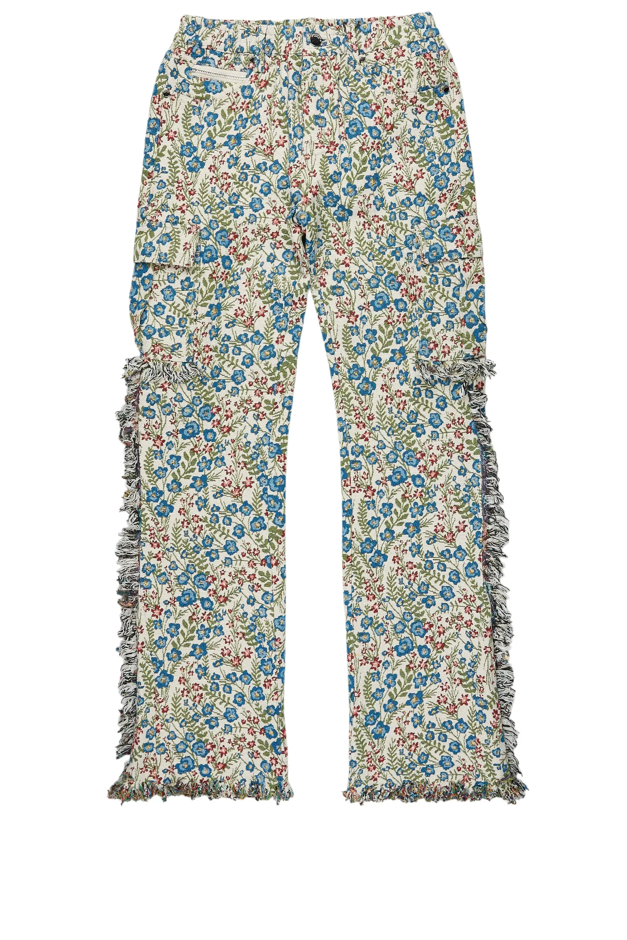 Boys Ayami Beige/Multi Slim Tapestry Flare Pants