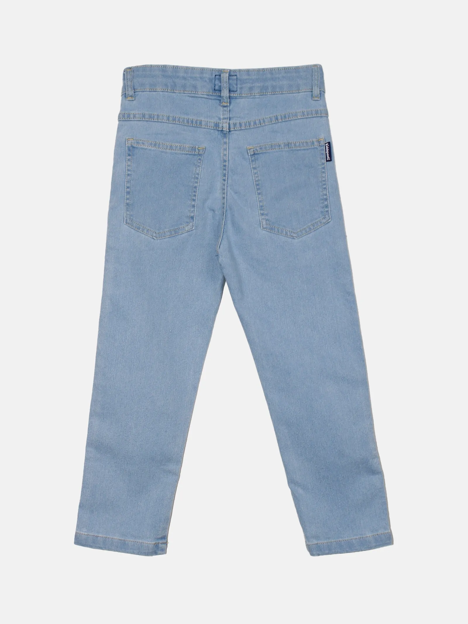 Boys Pack of 2 Denim Full Length Washed Jeans With Stretch