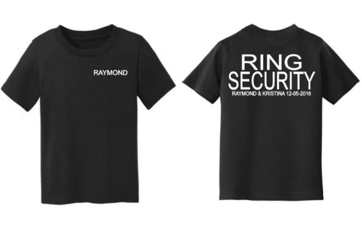 Boys Ring Security Shirt, Ring Bearer, Wedding Party