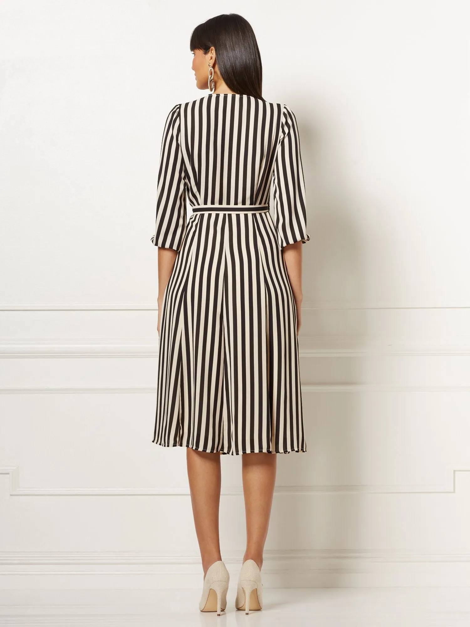 Brenda Stripe Wrap Dress - Eva Mendes Collection