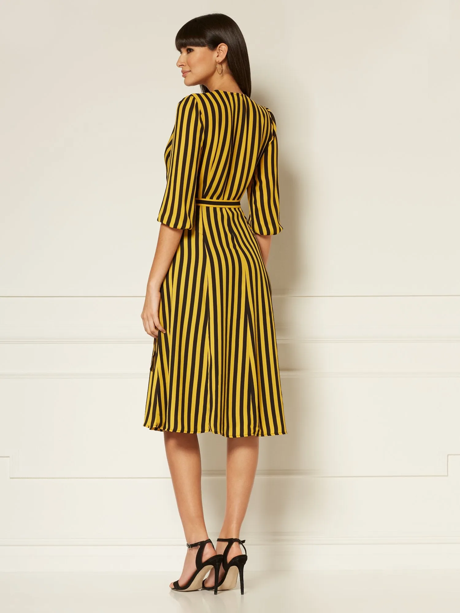 Brenda Stripe Wrap Dress - Eva Mendes Collection