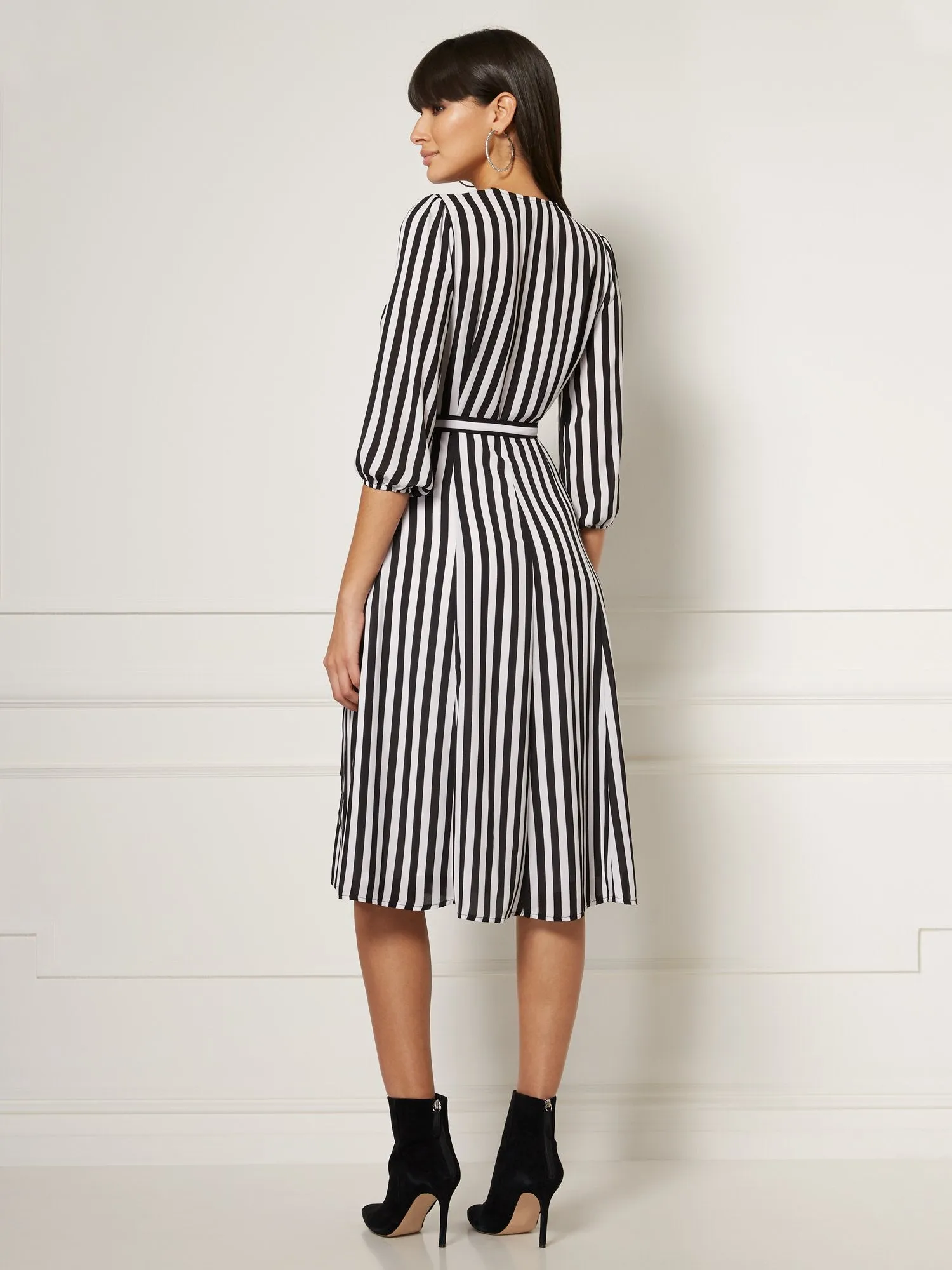 Brenda Stripe Wrap Dress - Eva Mendes Collection