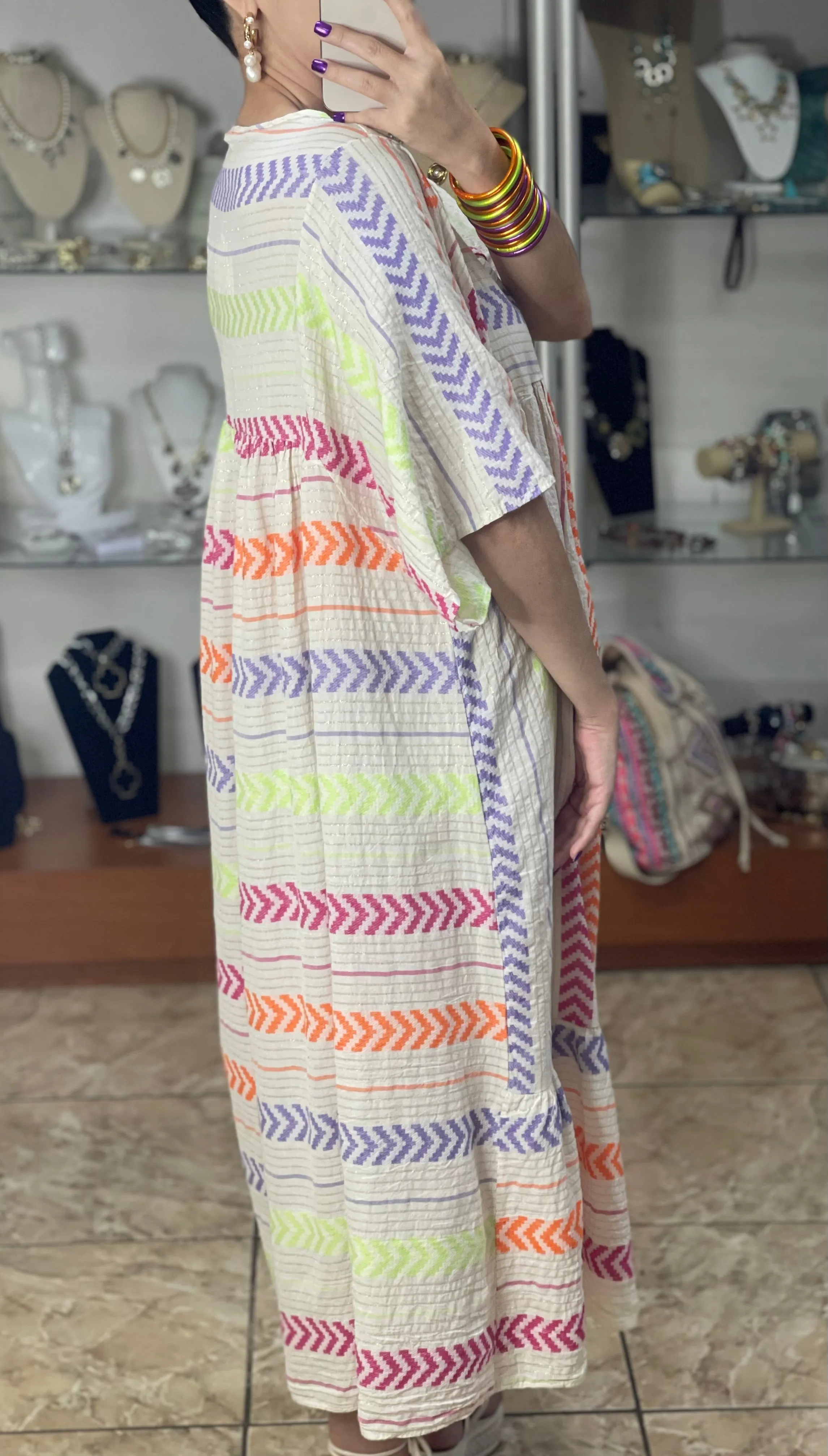 Bright Colors OS Maxi Dress