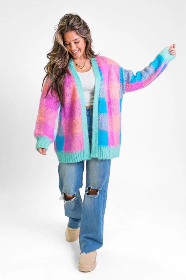 Bright Spirits Multi Plaid Cardigan