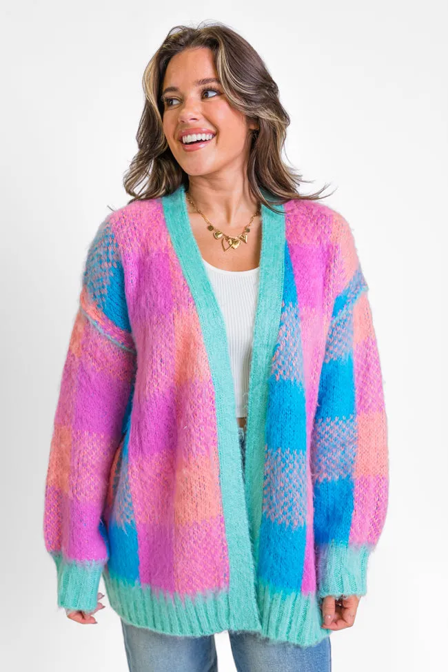 Bright Spirits Multi Plaid Cardigan