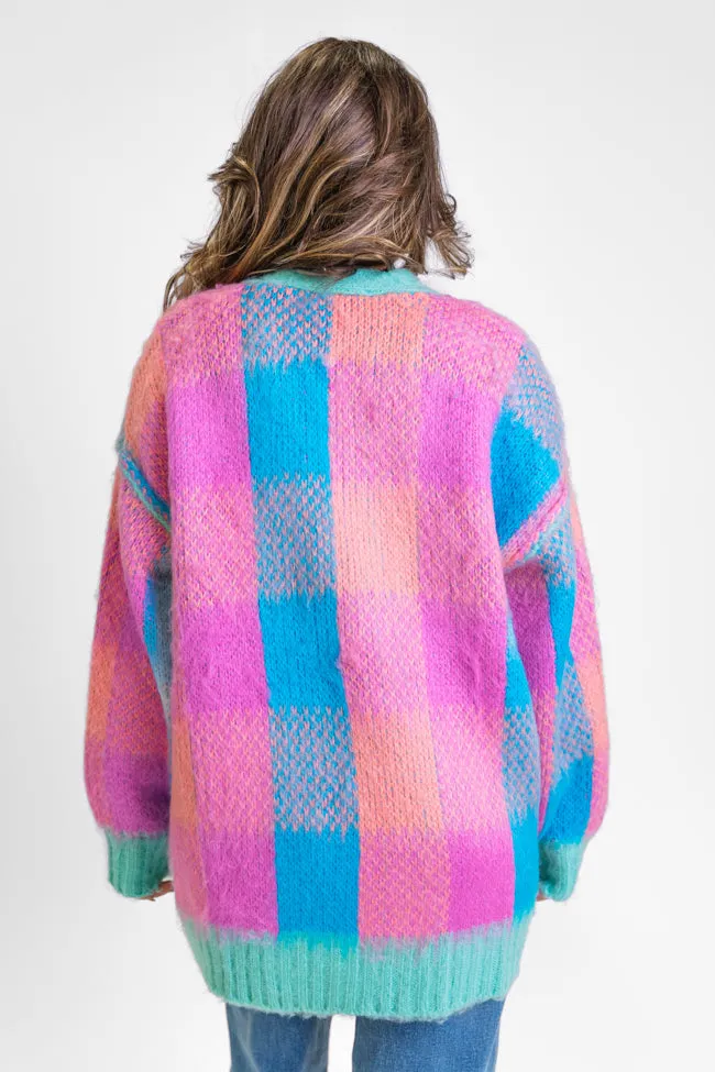 Bright Spirits Multi Plaid Cardigan