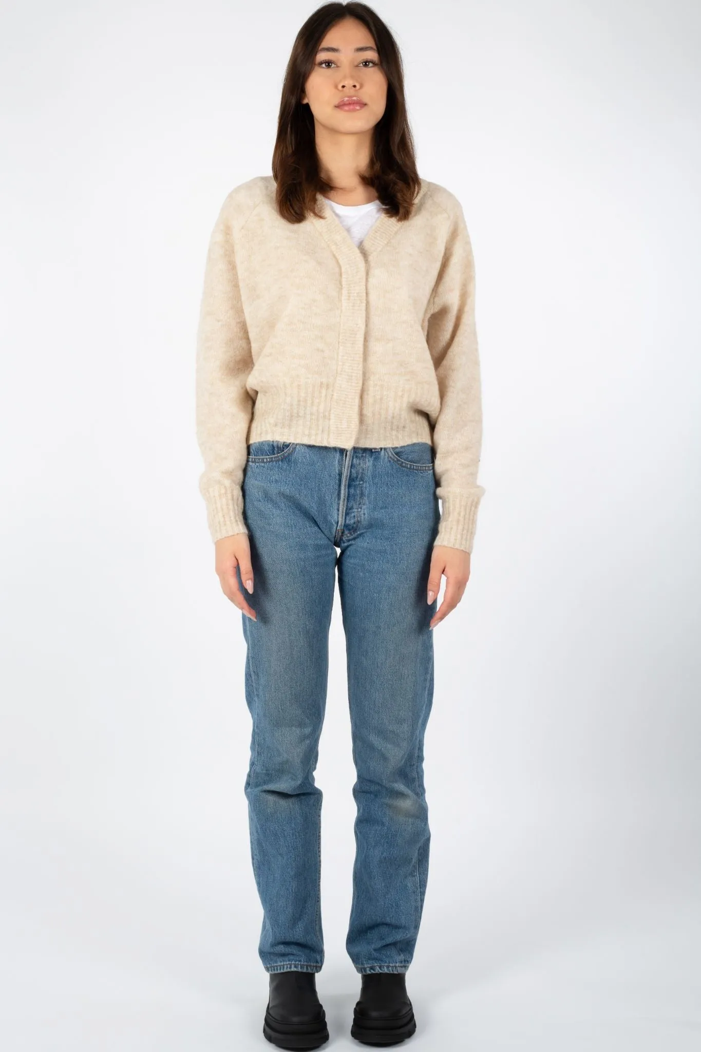 Brook Knit Boxy Cardigan - Brazilian Sand