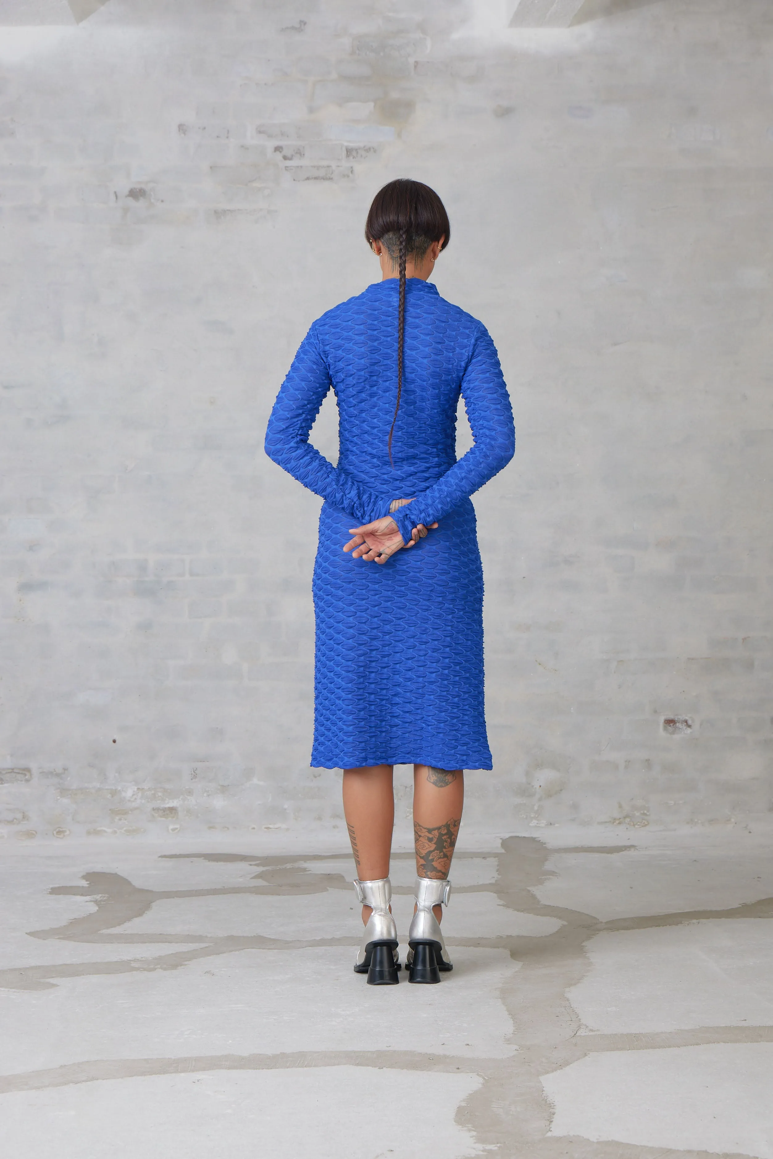 Bubble Wrap Dress - Web Blue