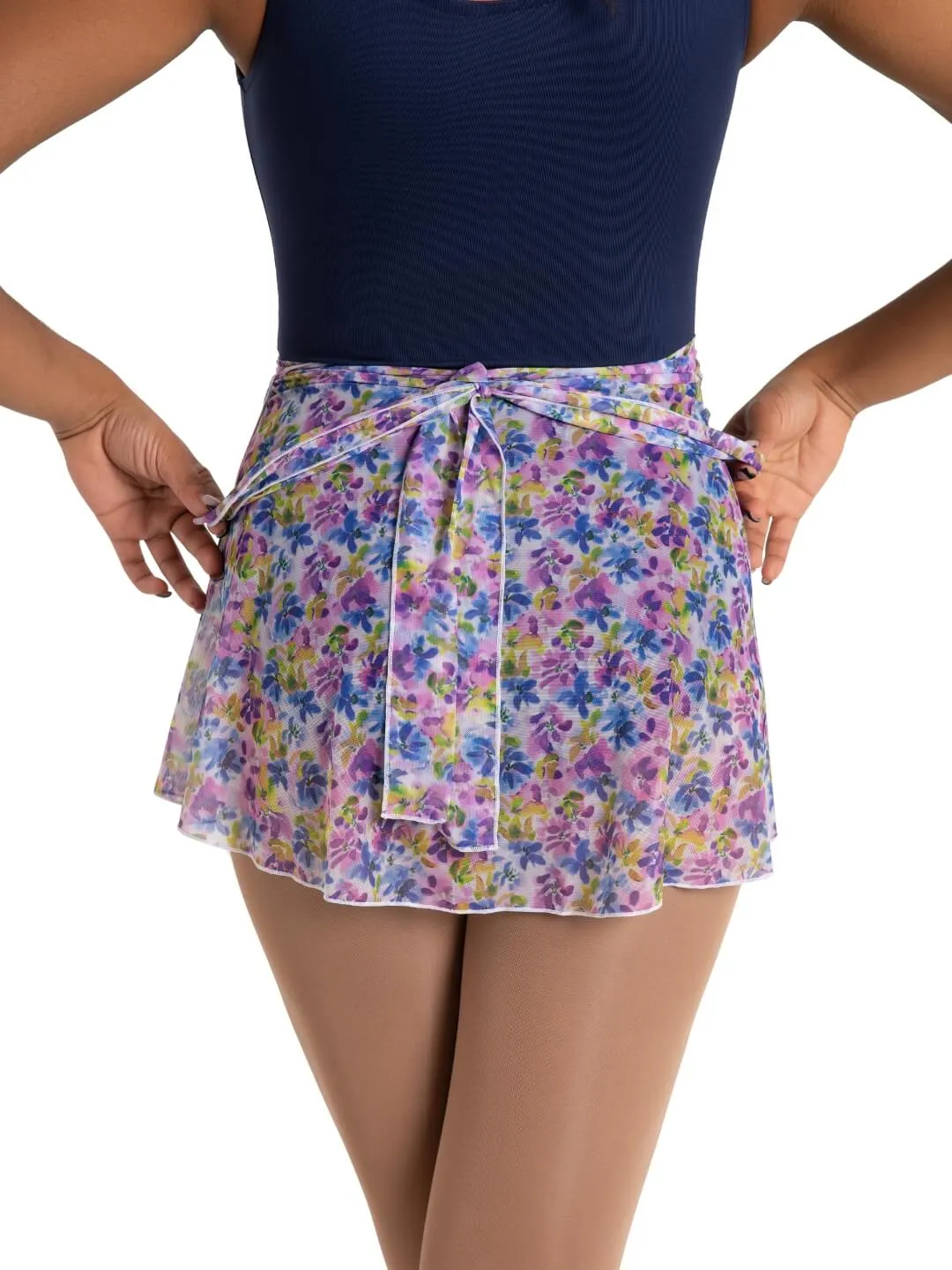 Capezio - Le Jardin Printed Mesh Wrap Skirt - Adult (12186W) - Blossom Watercolor