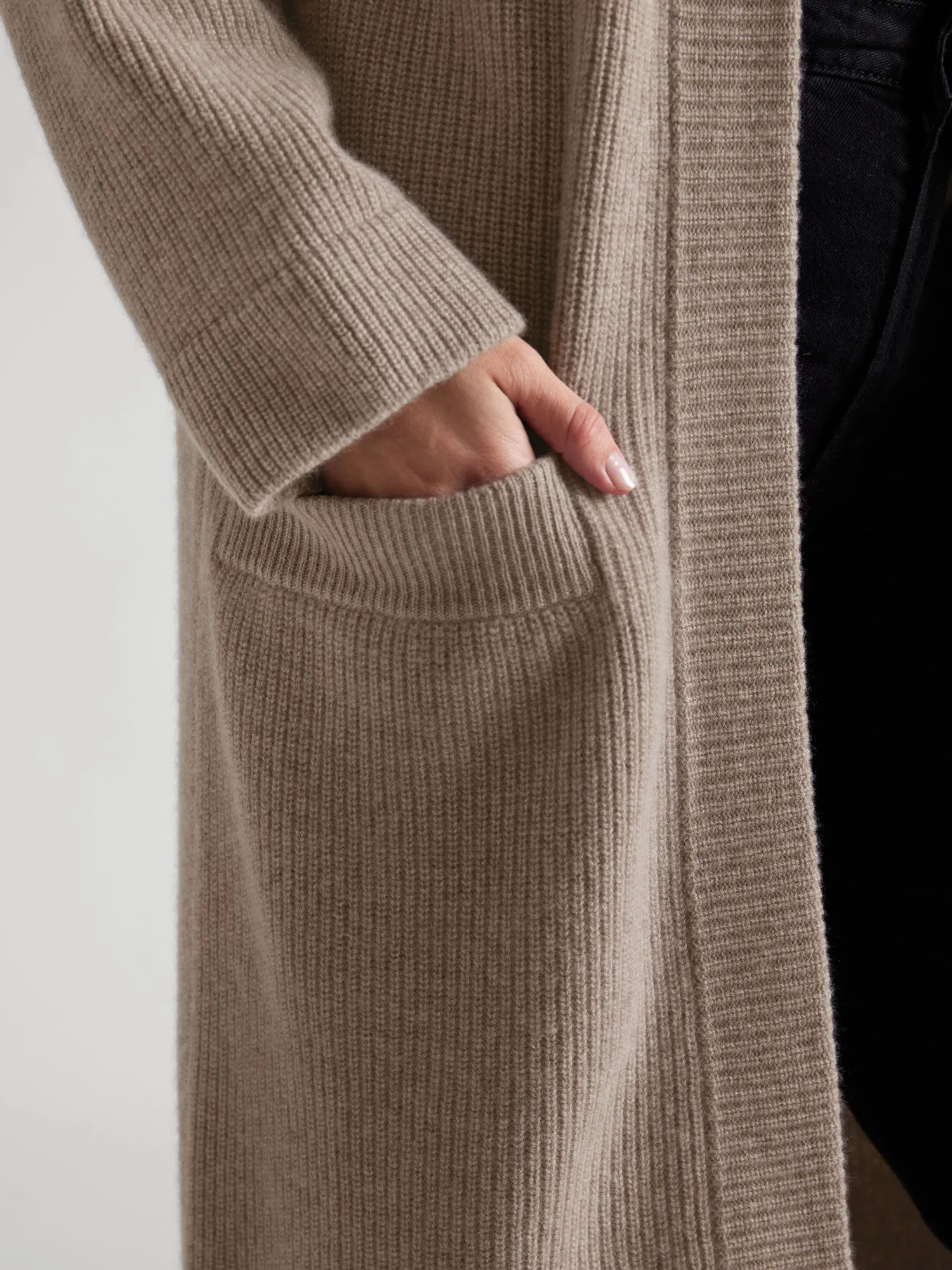 Cashmere cardigan "Olea" - Toast