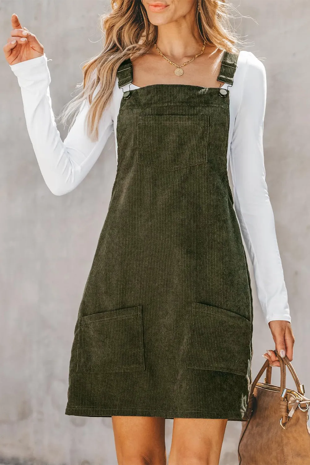 Casual Olive Green Dress