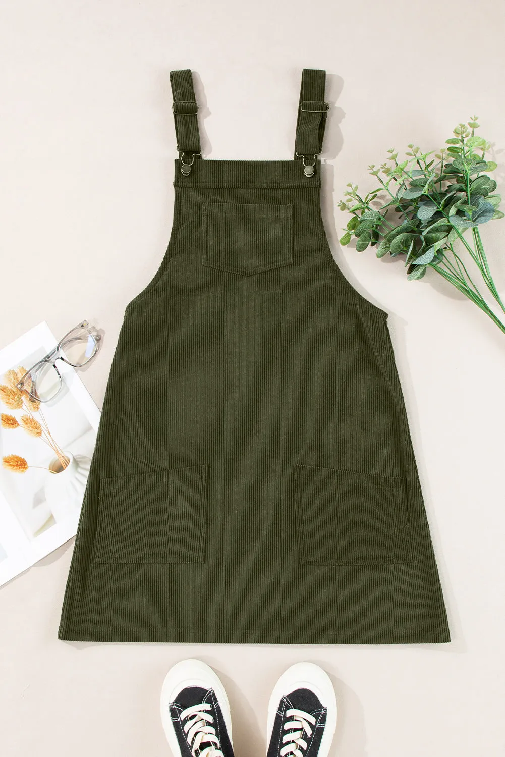 Casual Olive Green Dress