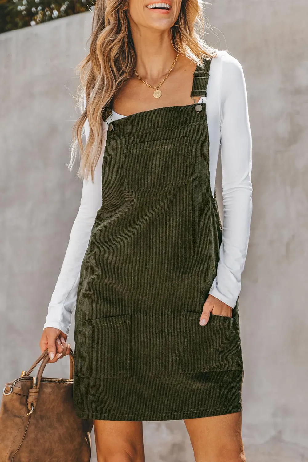 Casual Olive Green Dress