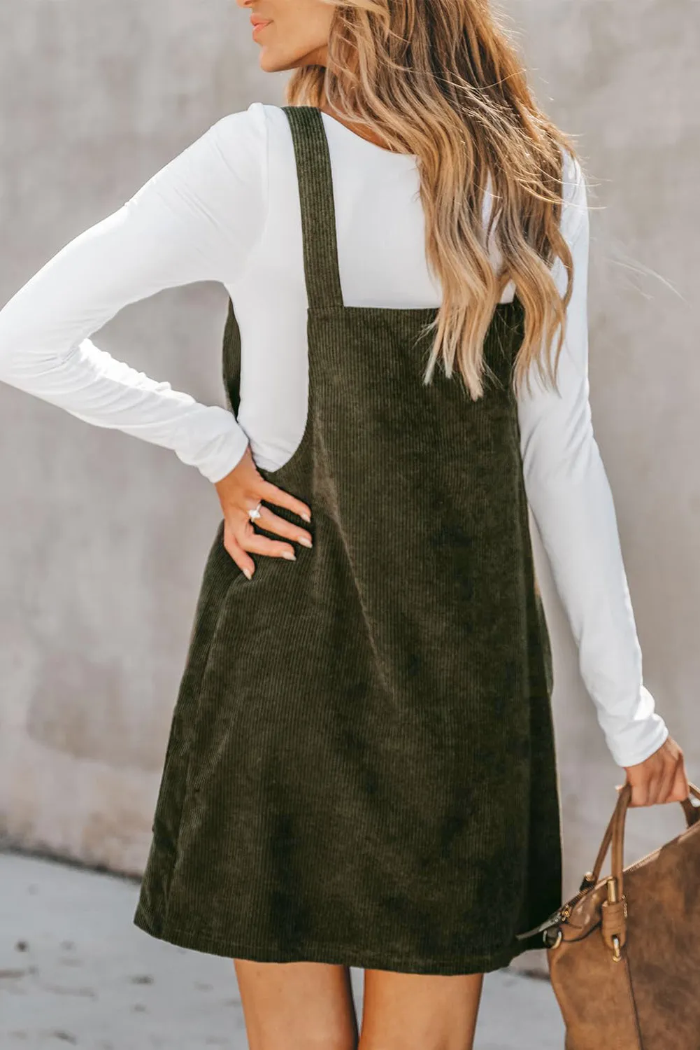 Casual Olive Green Dress