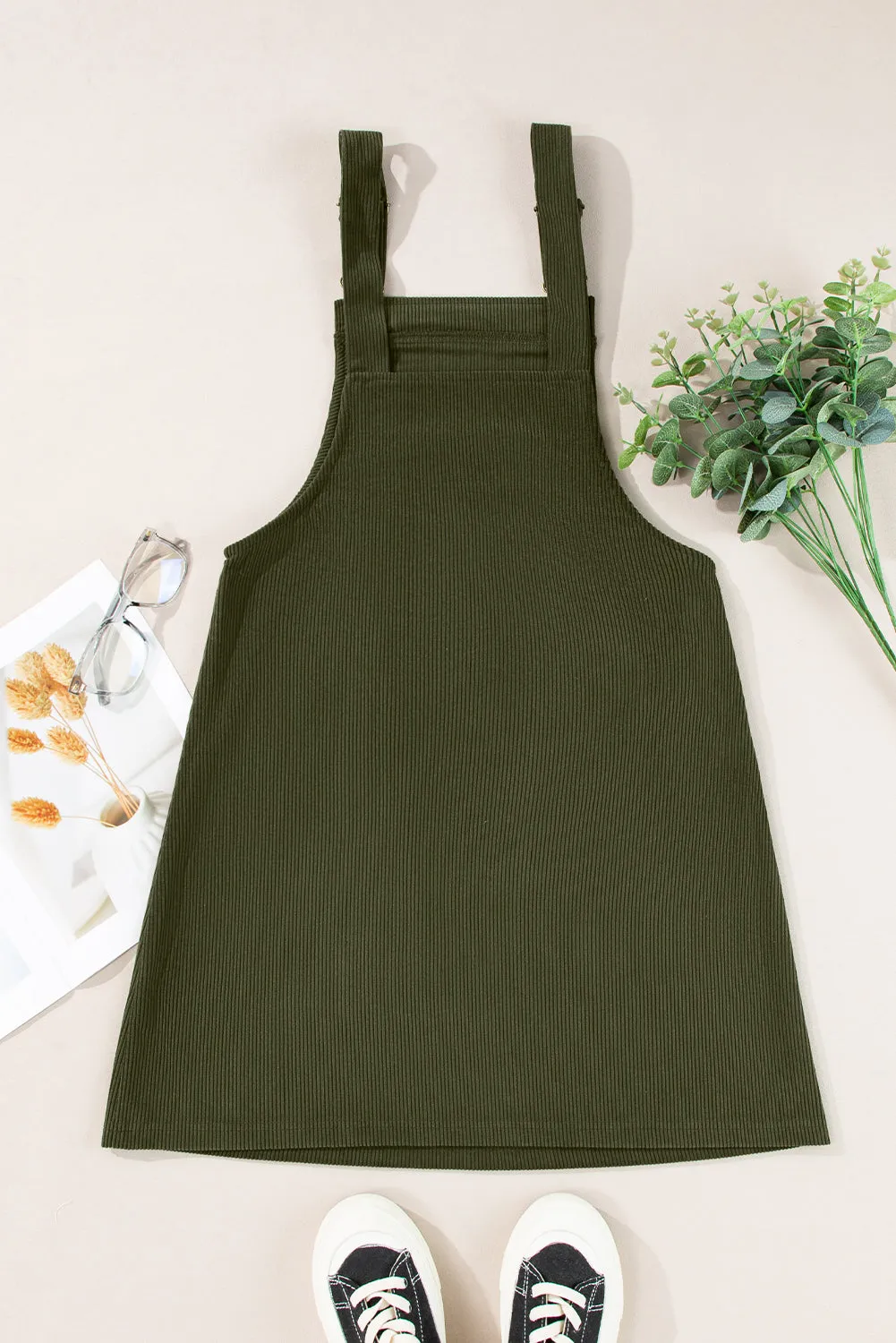 Casual Olive Green Dress