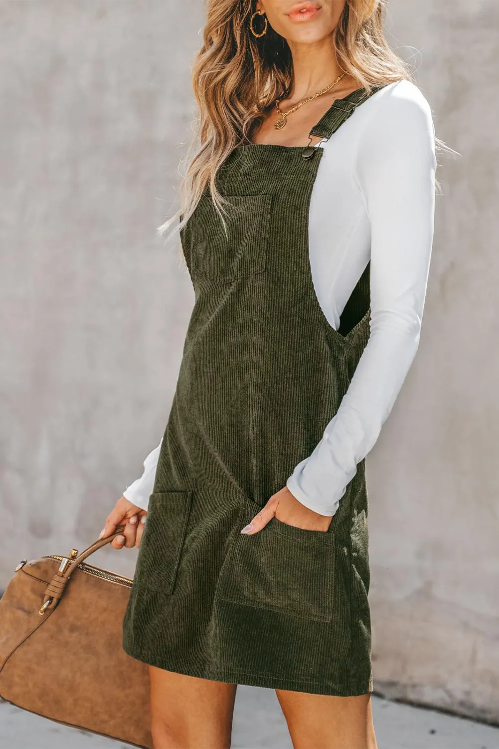 Casual Olive Green Dress