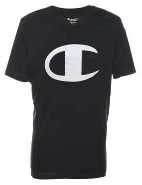 Champion Black Printed T-shirt - S