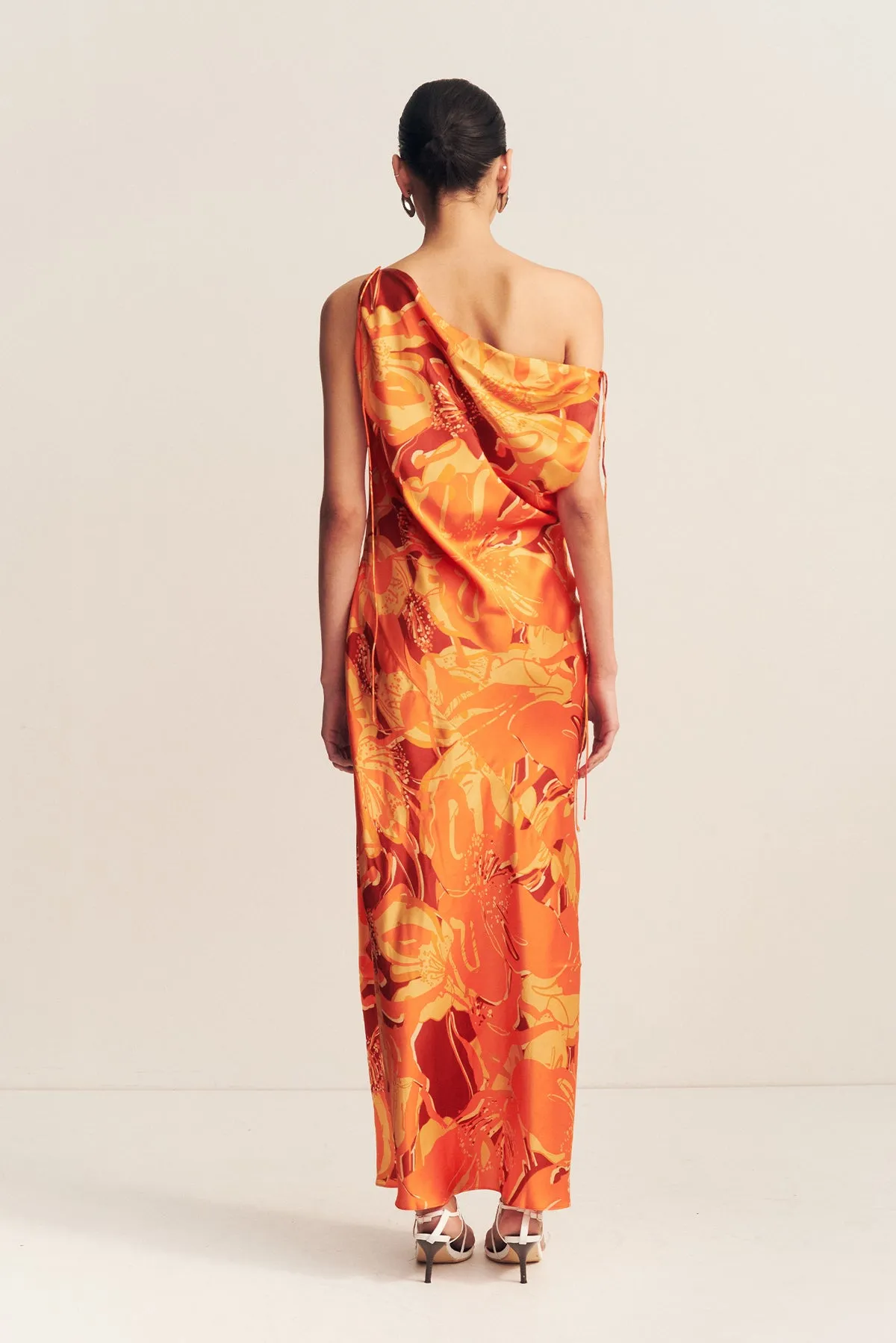 CHARA SILK TIE MAXI DRESS