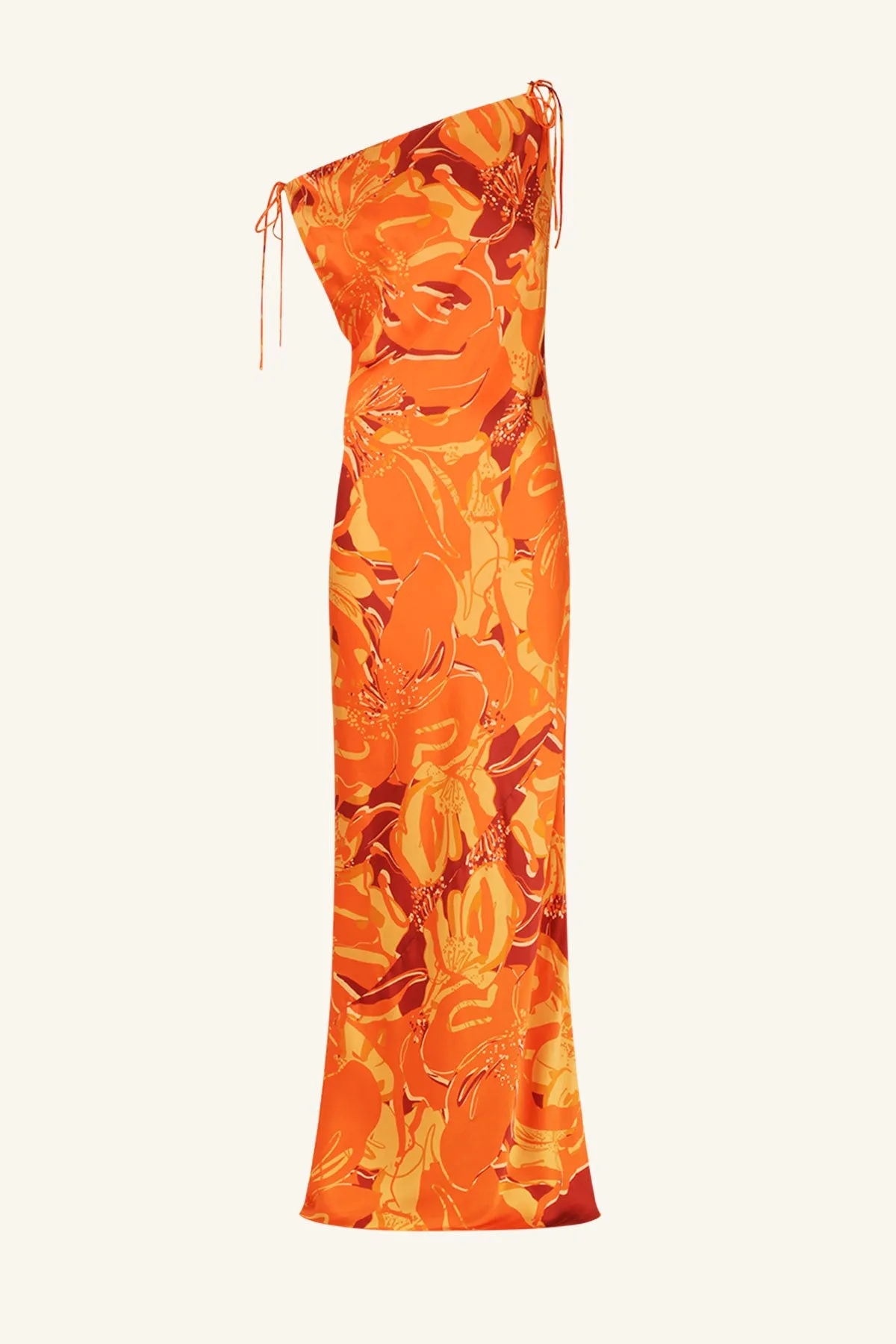 CHARA SILK TIE MAXI DRESS