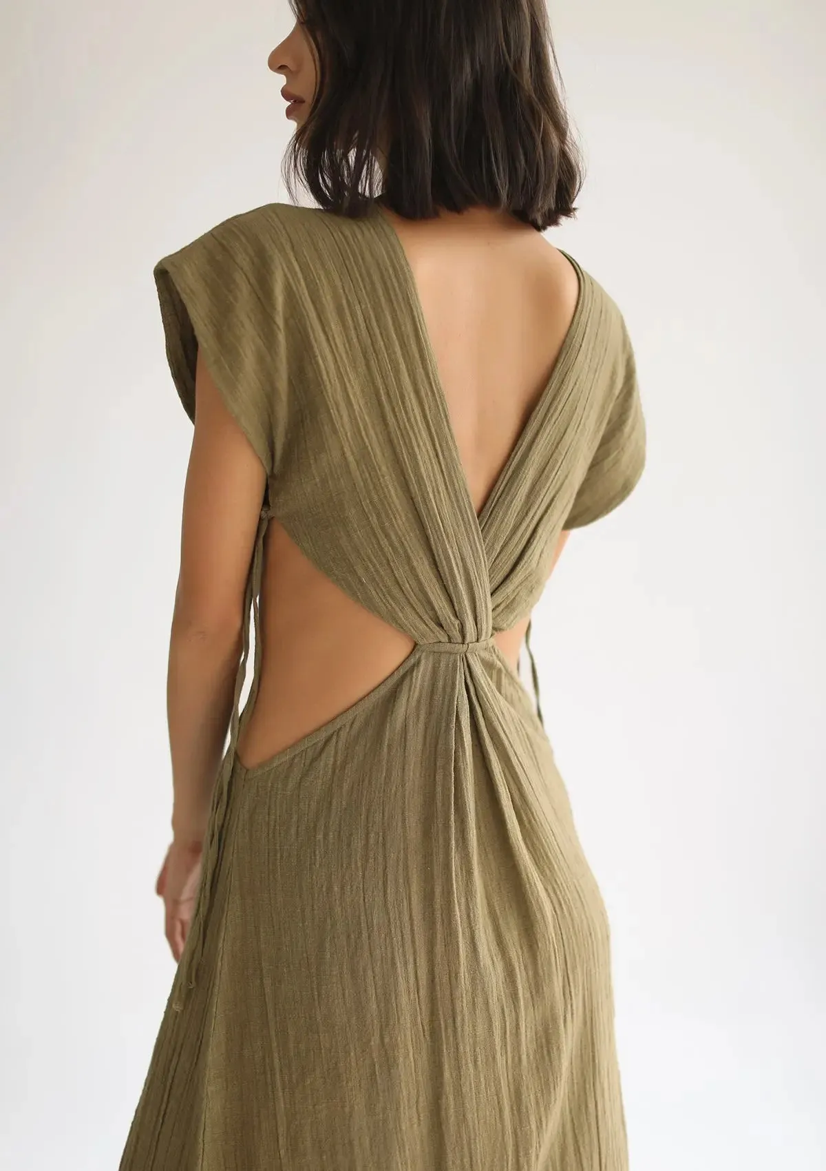 CLEO DRESS - OLIVE