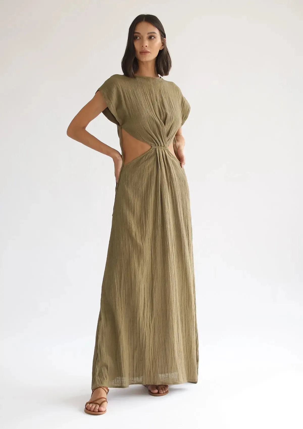 CLEO DRESS - OLIVE