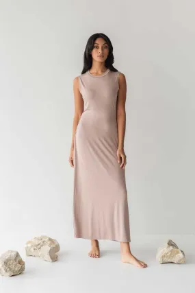 Cloud Maxi Dress with Cut-out in Blush