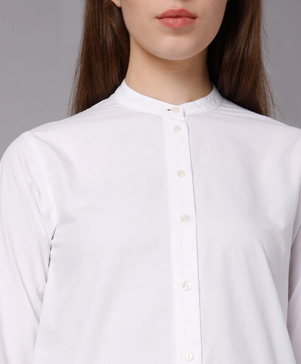 Cotton Stand Collar Shirt