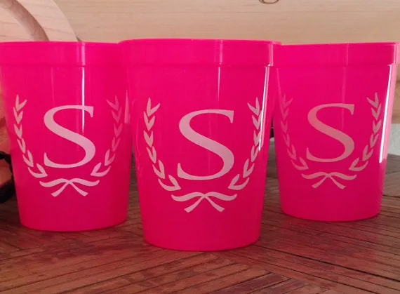 Custom Initial Stadium Party Cups