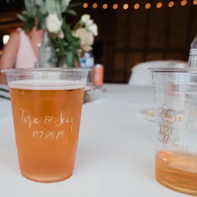 Custom Soft Plastic Wedding Cups