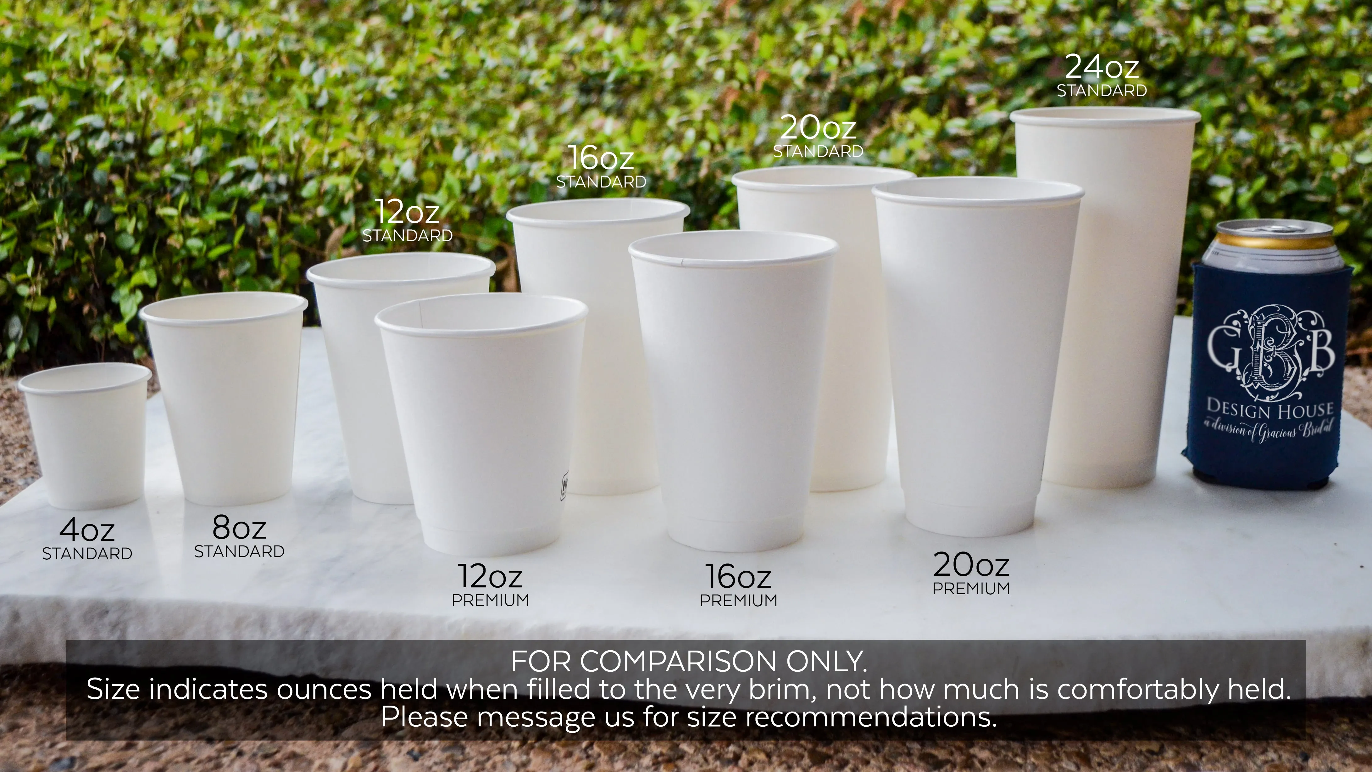 Custom Wedding Reception Paper Cups