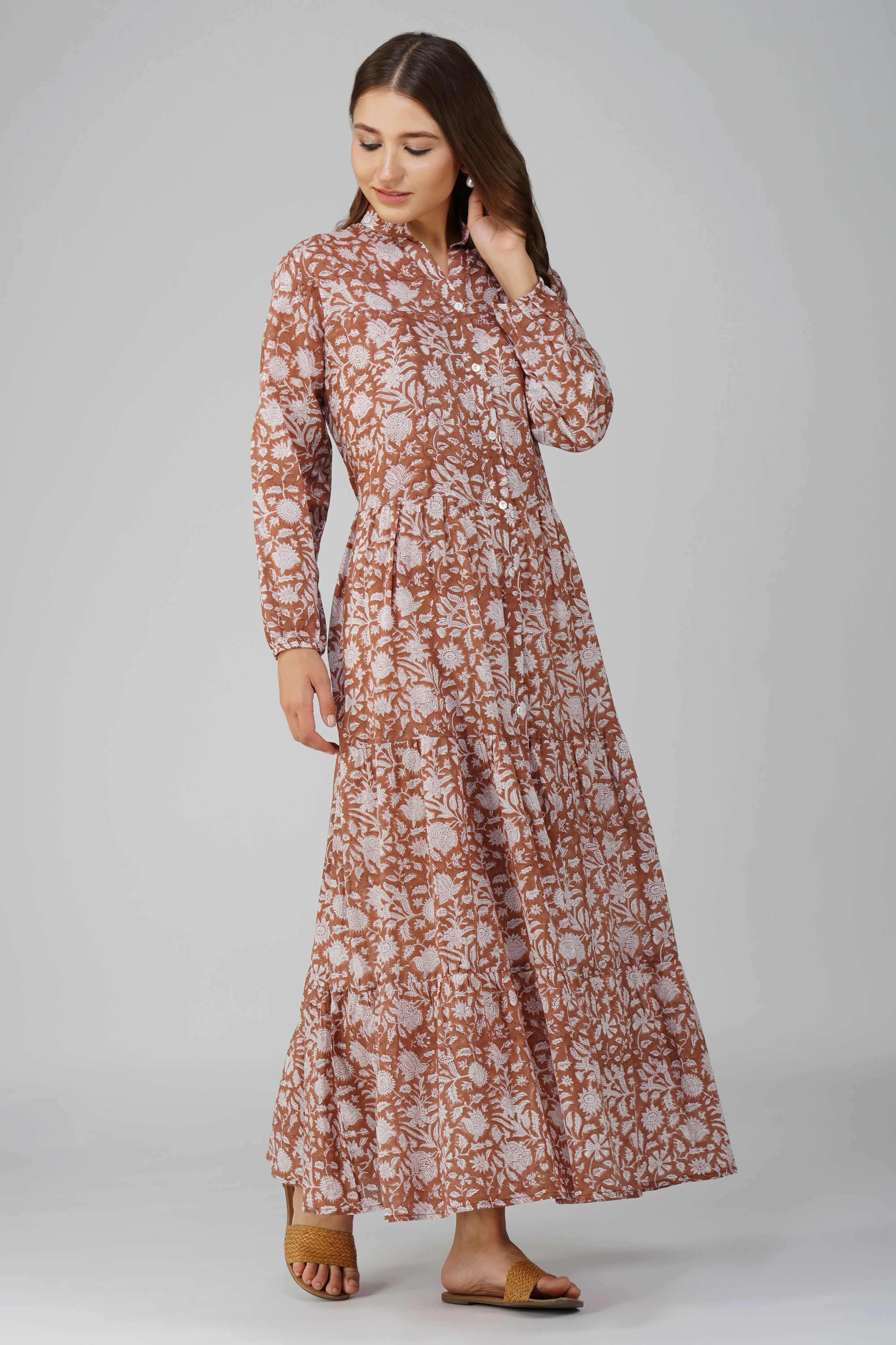 Daphne Maxi Dress - Brown