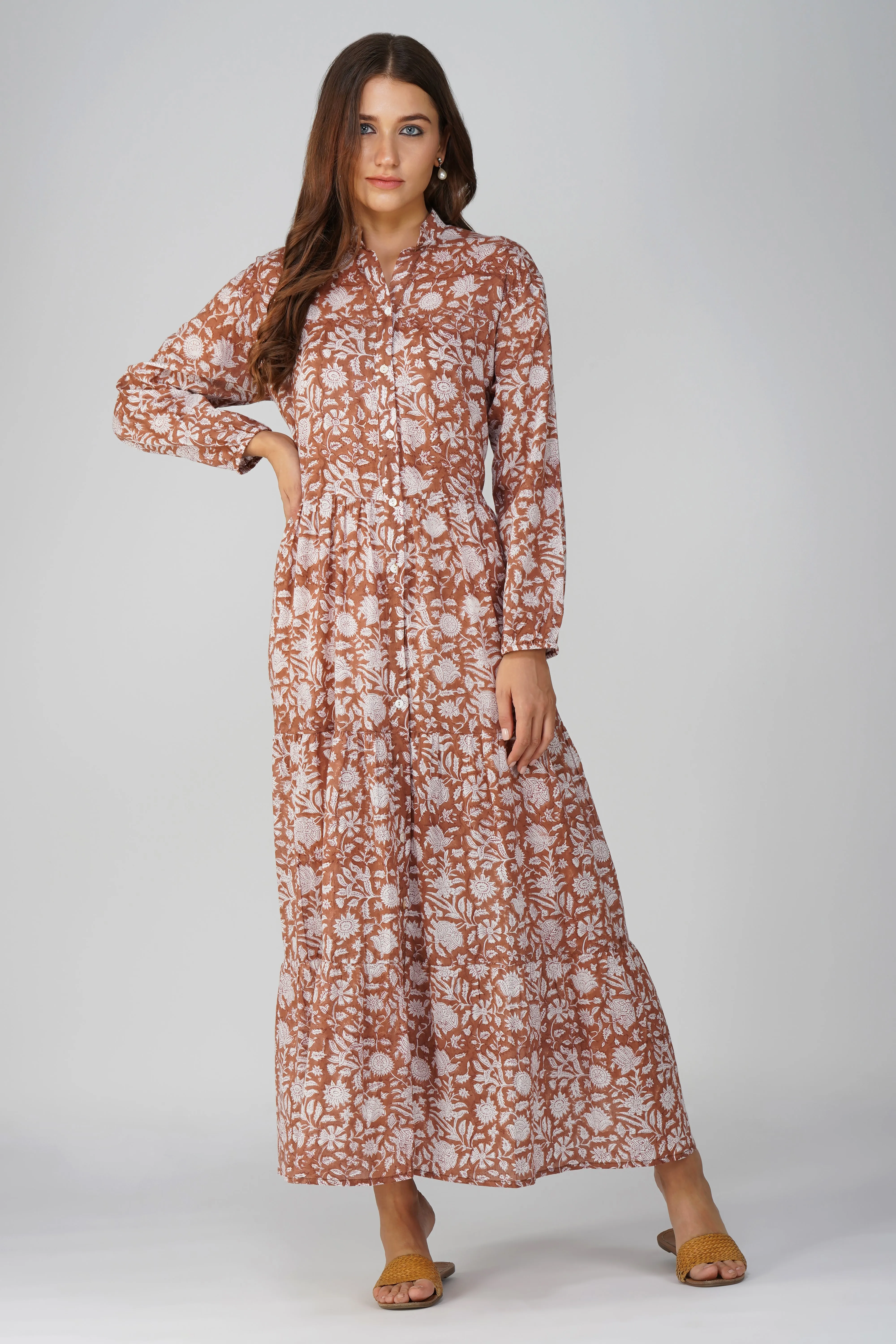 Daphne Maxi Dress - Brown