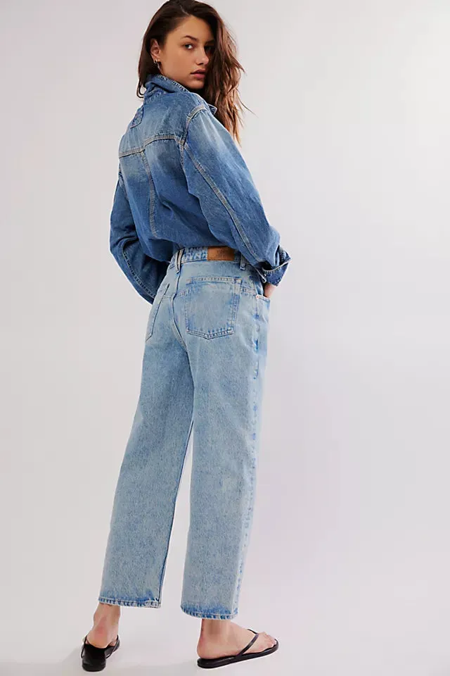 DEEP TRANCE MIDRISE DROPPED BOYFRIEND DENIM in sweet dreams