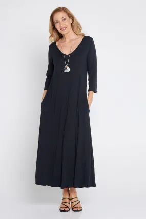 Demi Bamboo Maxi Dress - Black