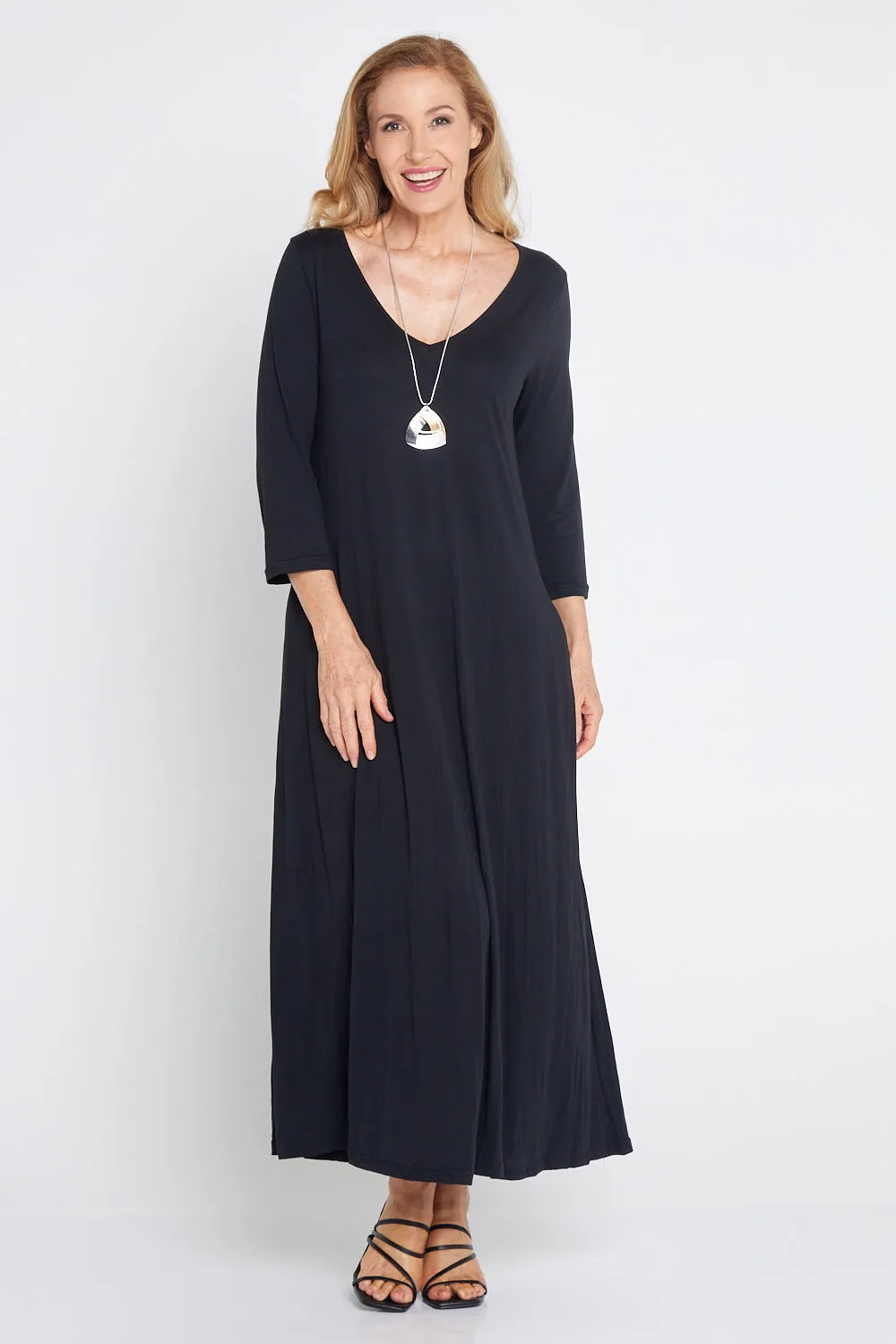 Demi Bamboo Maxi Dress - Black