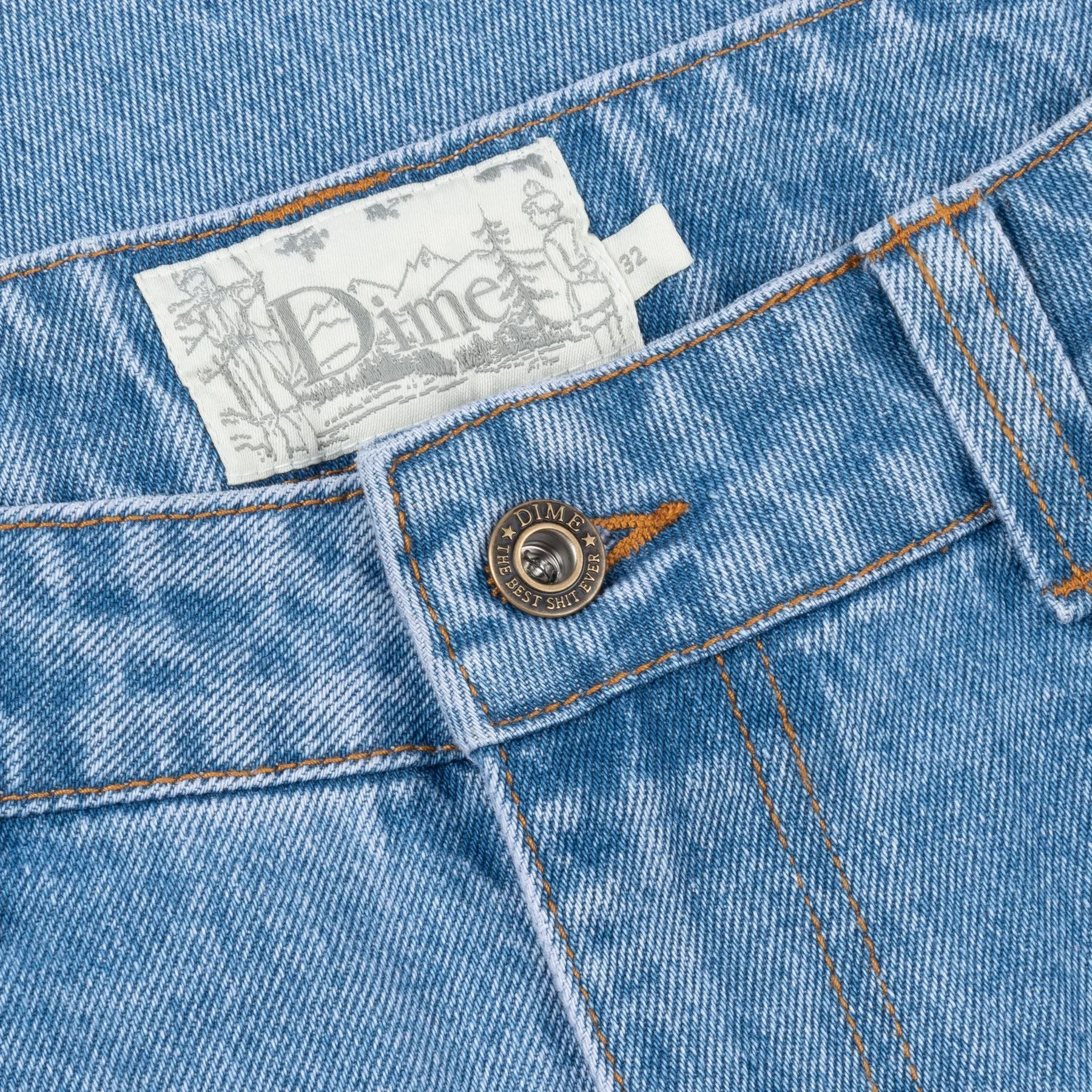 Dime MTL Classic Baggy Denim Pants - Blue Washed