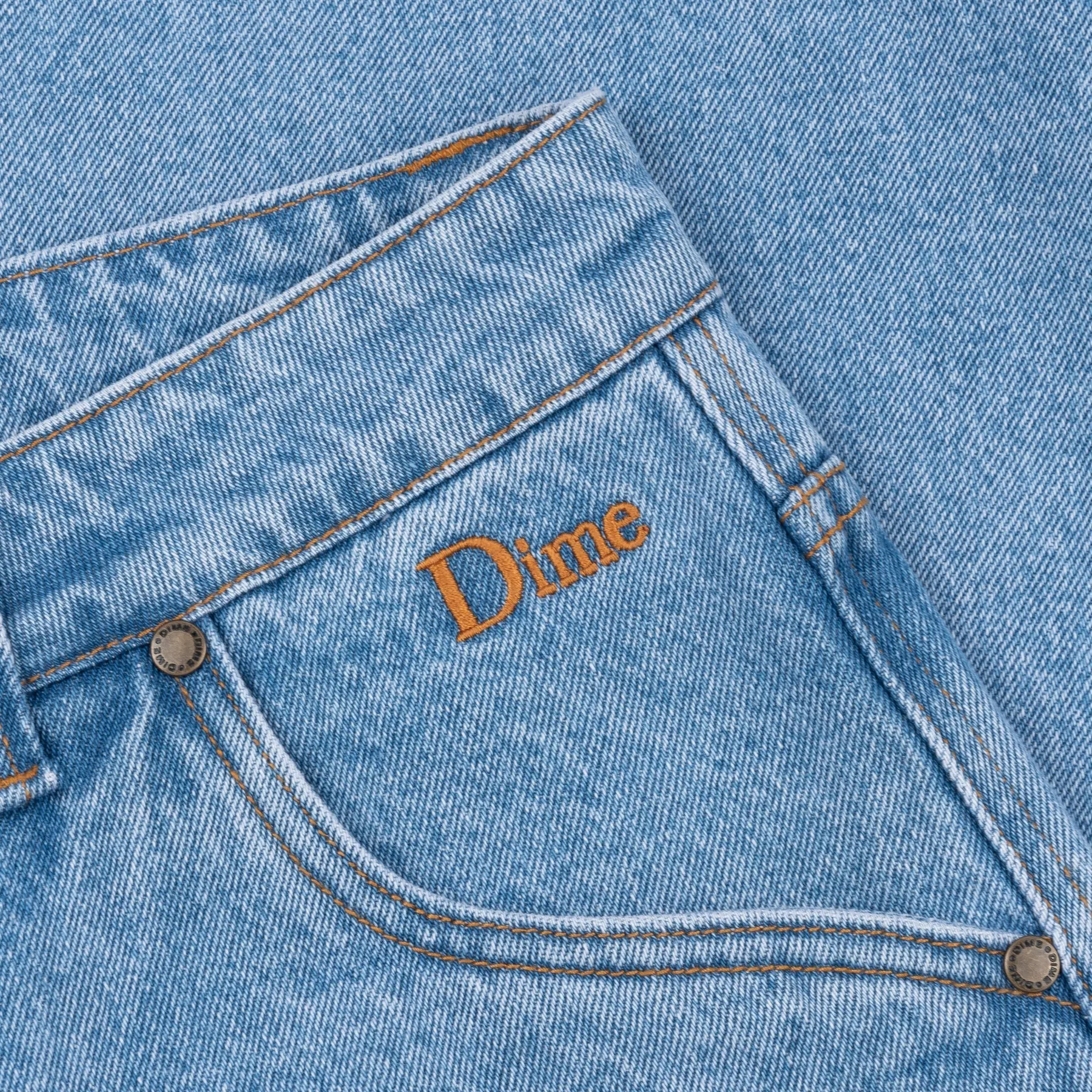 Dime MTL Classic Baggy Denim Pants - Blue Washed