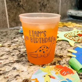 Dinosaur Second Birthday Color Changing Cups