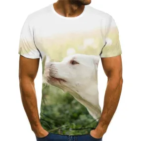 dog shirt Novelty 3D shirt Puppy Cute animal Cool art costume big Smart dogs male