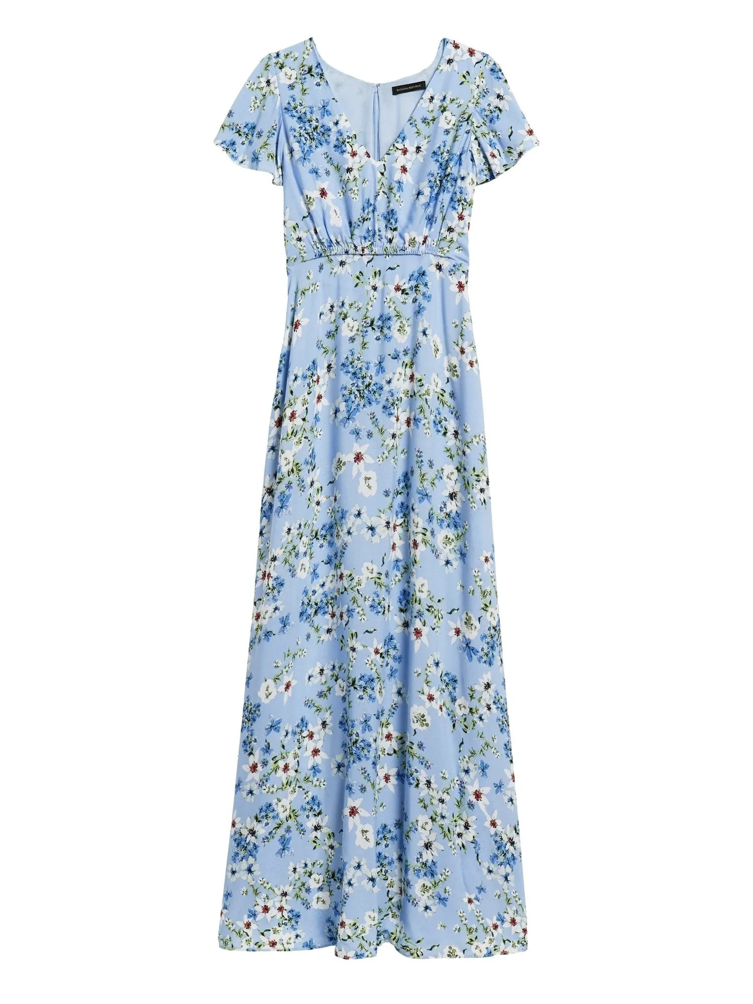 ECOVERO Maxi Dress in Light Blue Floral