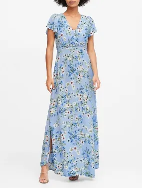 ECOVERO Maxi Dress in Light Blue Floral