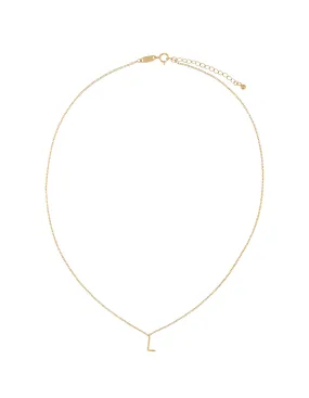 Elly Lou Timeless Initial Necklace - L- Gold