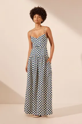 ERICA PANELLED BUSTIER MAXI DRESS