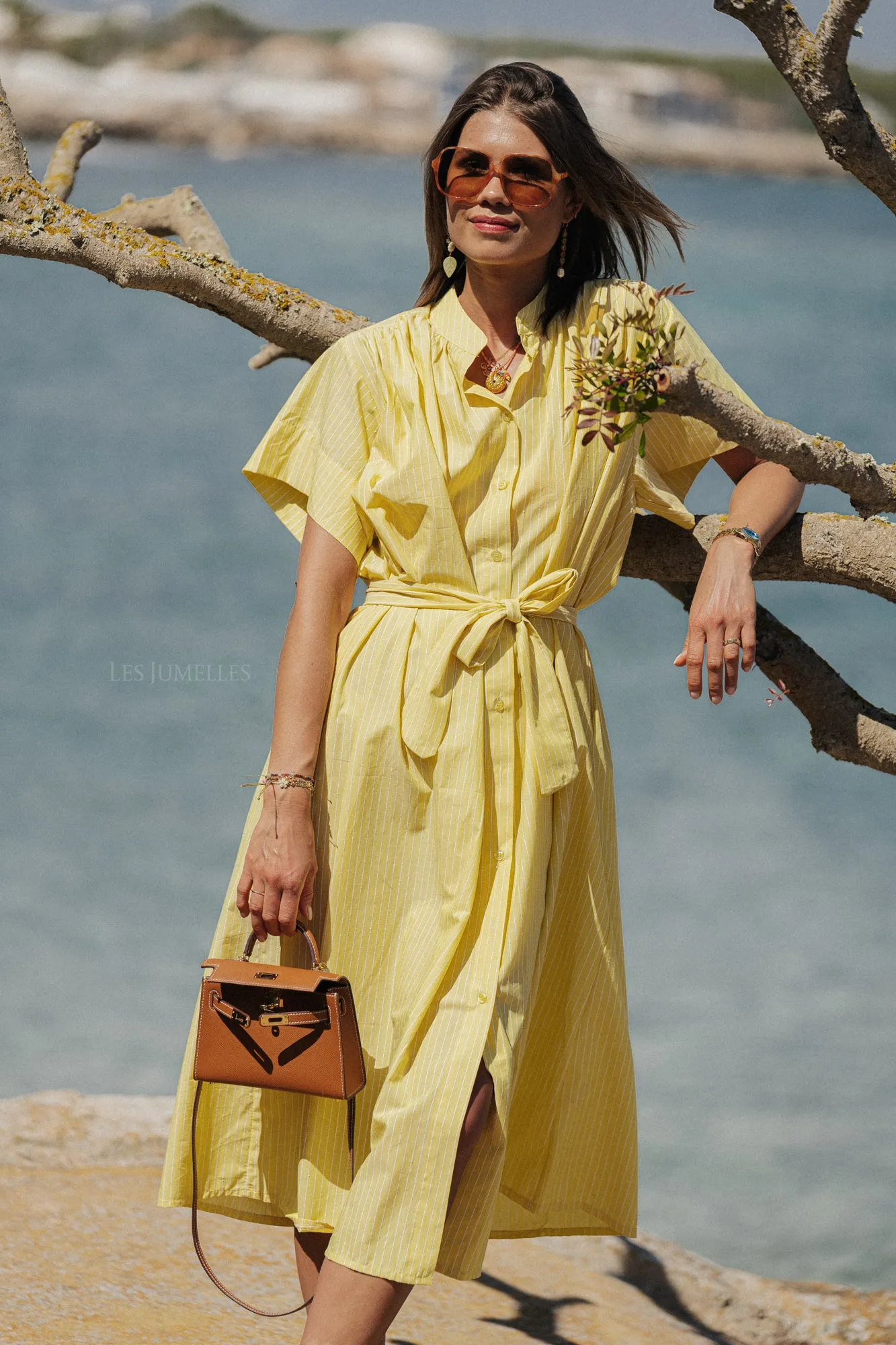 Esmee striped maxi dress yellow